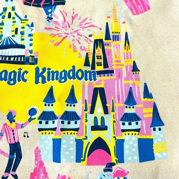 NWT Disney Parks Starbucks Magic Kingdom Discovery Series Canvas Tote WDW - Picture 13 of 17